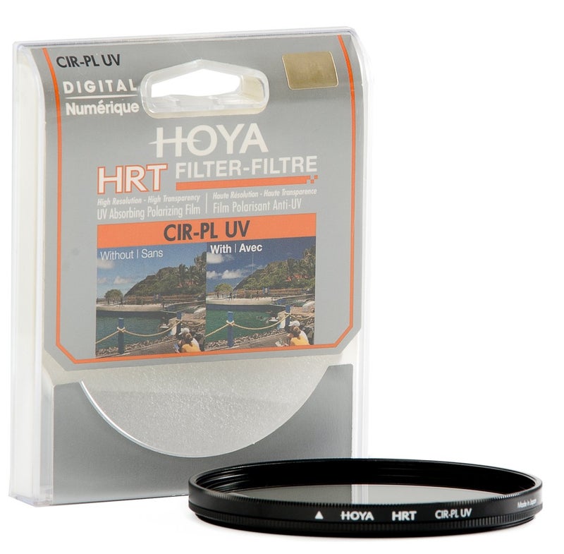 HOYA فلتر استقطاب دائري هويا (HRT CIR-PL UV) - فلتر استقطاب بقطر 77 مم مع زجاج يمتص الأشعة فوق البنفسجية، فيلم شفاف عالي الشفافية لعدسة الكاميرا - إطار من الألمنيوم متعدد الطلاء ومقاوم للماء - Image 2